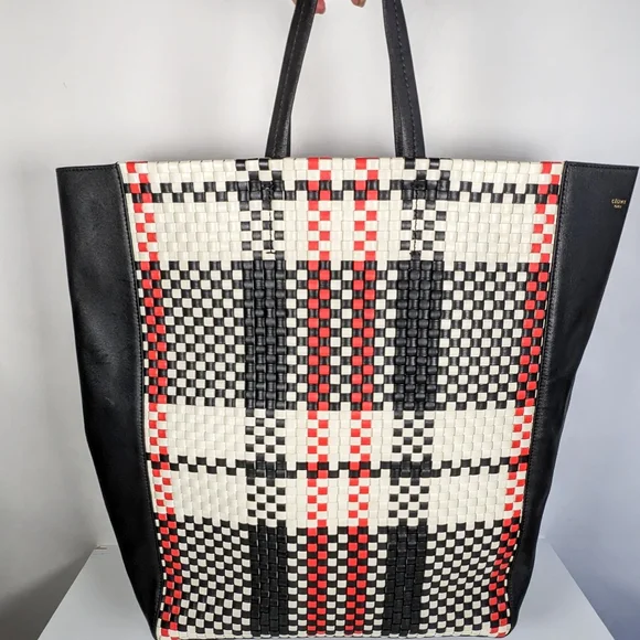 Rare Céline Woven leather tote large Firm - Picture 2 of 16